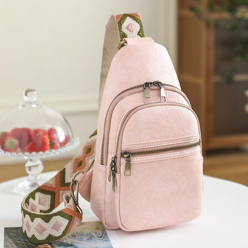 Women's Streetwear Solid Color Pu Leather Waist Bags