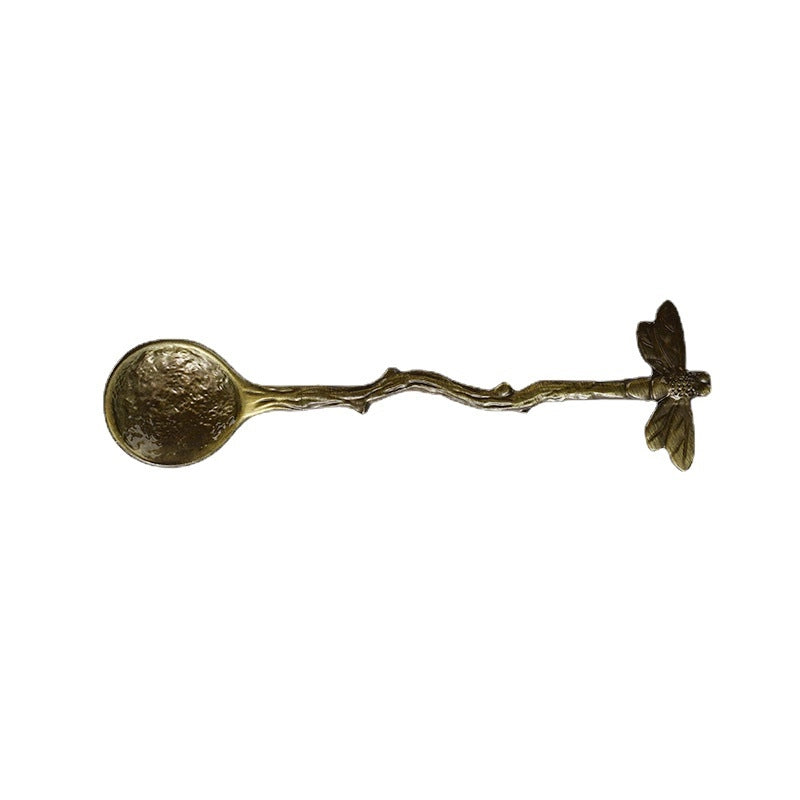 Retro Carved Hammer Pattern Zinc Alloy Spoon 1 Piece