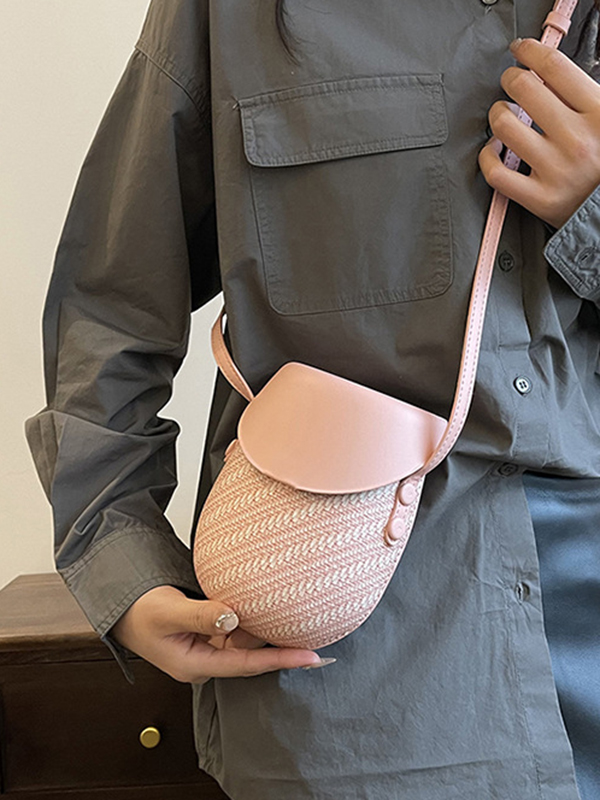Geometric Split-Joint Woven Bags Bags Accessories Crossbody Bags