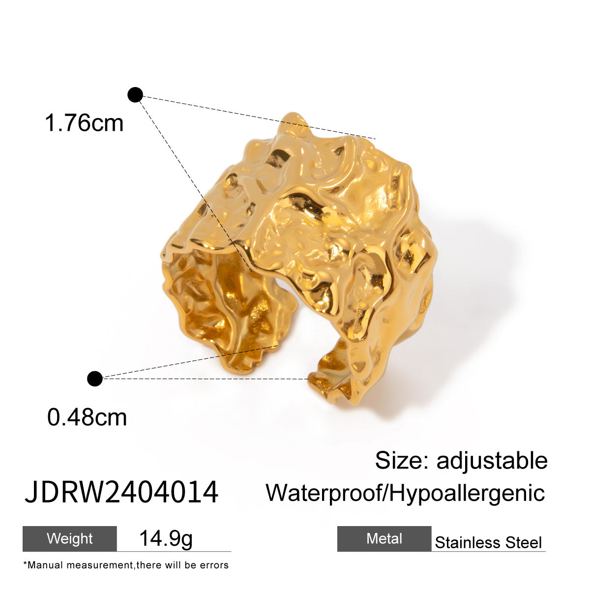 Jie Ding Stainless Steel Pearl Necklace Accessories Stacking Bracelet Flower Titanium Steel Ring