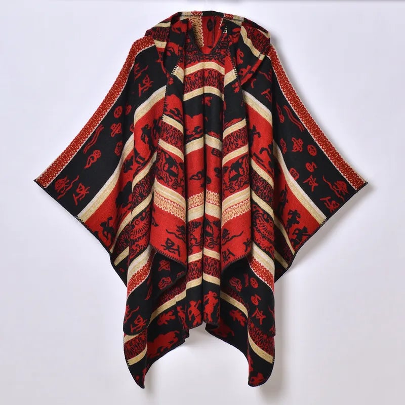 Women's Retro Ethnic Style Geometric Polyester Acrylic Shawl