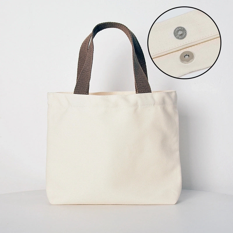 Women's Vacation Solid Color Canvas Shopping Bags