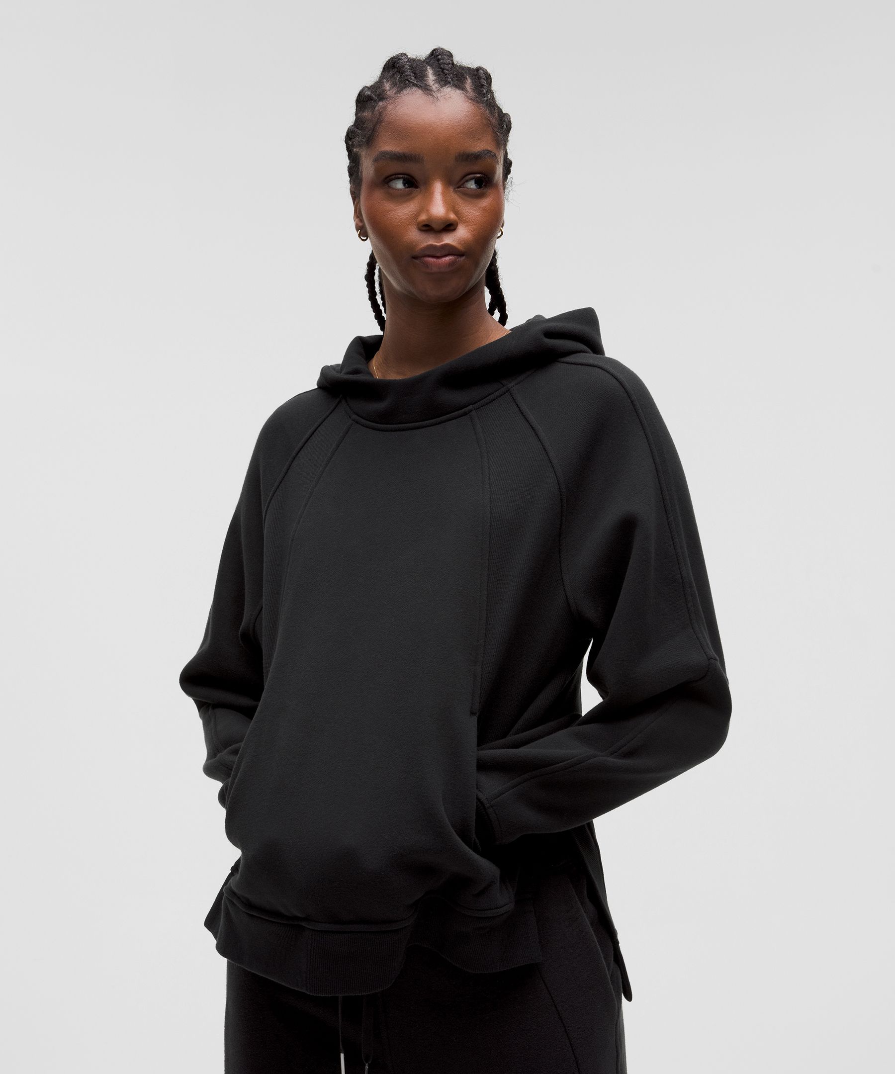 Scuba Oversized Side-Slit Hoodie
