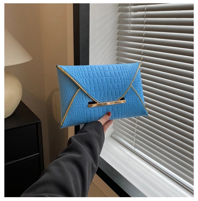 Black Rose Red Khaki Nonwoven Felt Solid Color Square Evening Bags