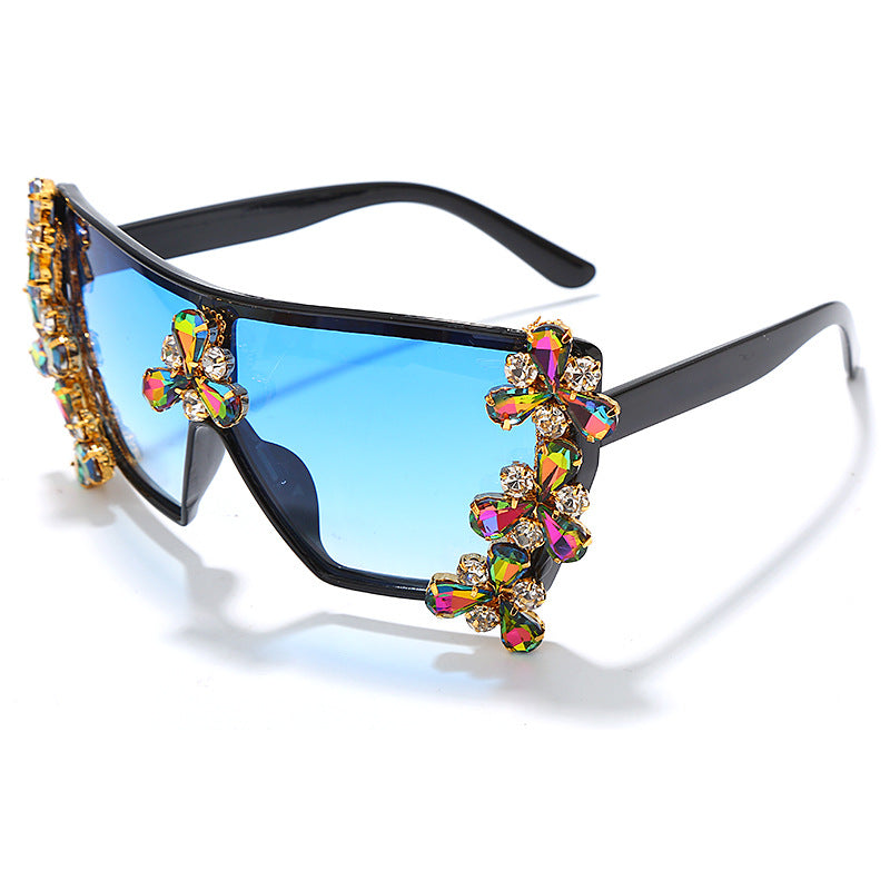Fashion Casual Patchwork Rhinestone Sunglasses