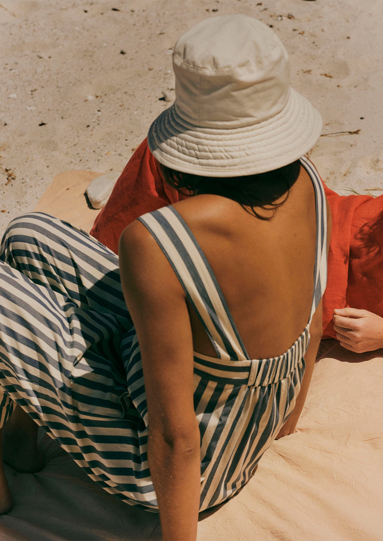 Romualda Hand Painted Reversible Bucket Hat | Ecru/Multi