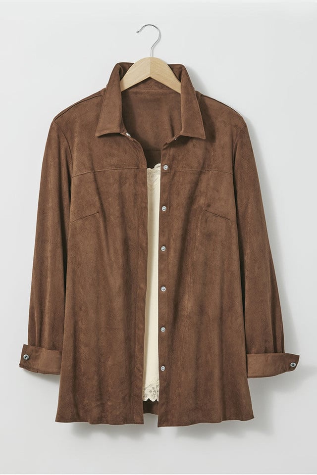 Faux Suede Big Shirt