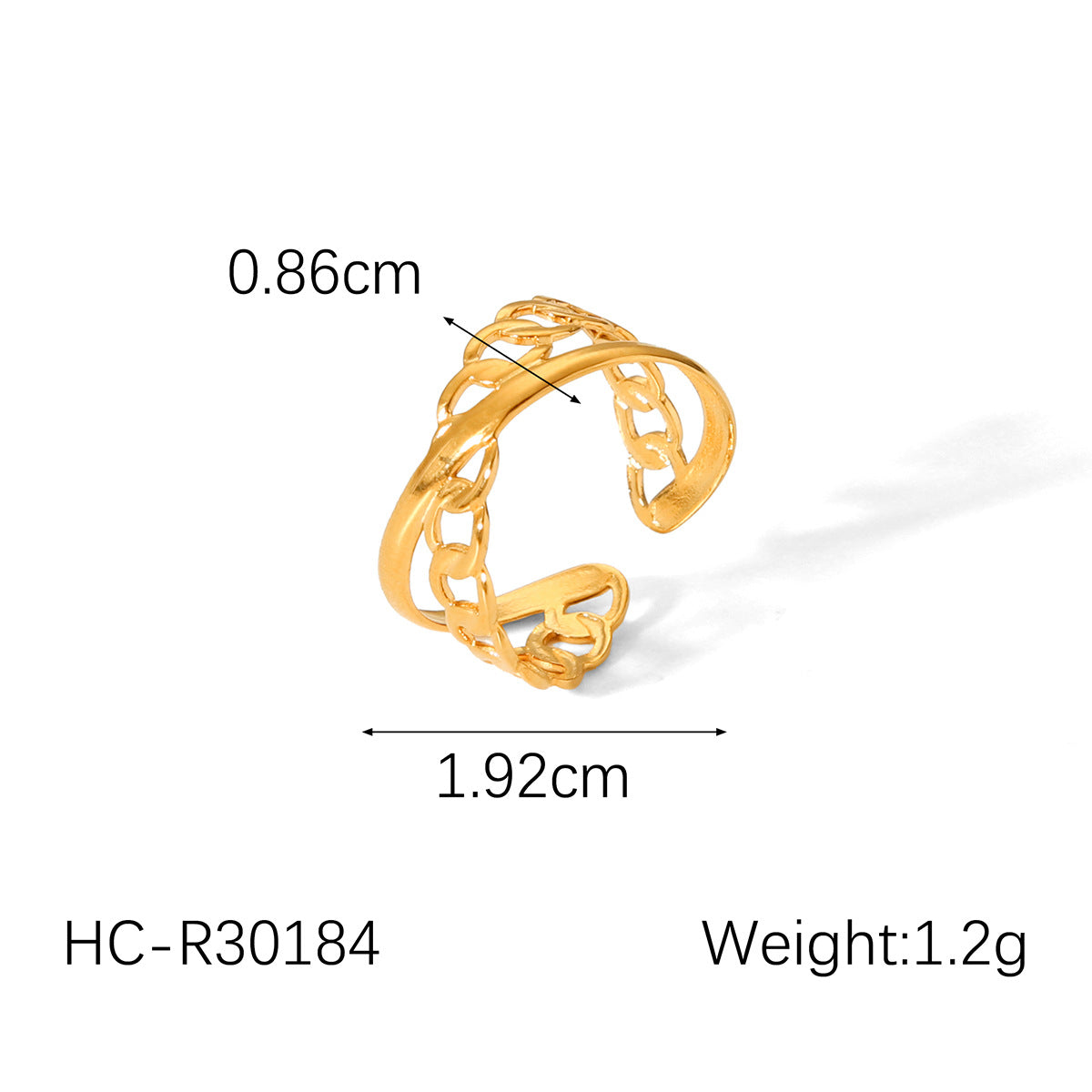 Processing Custom Hand Jewelry Geometric Stainless Steel Open Ring Female Titanium Steel Ring