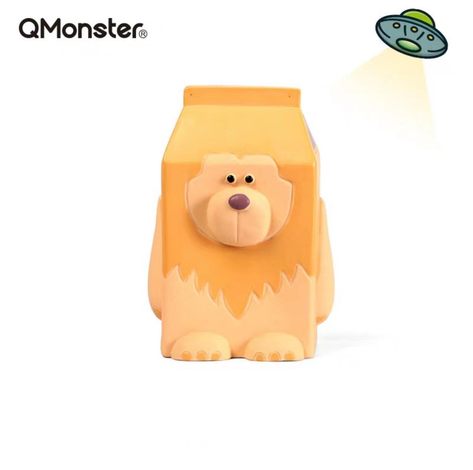 Q-Monster Latex Dog Toy Chewing and Sounding - Box Friend Boredom Buster