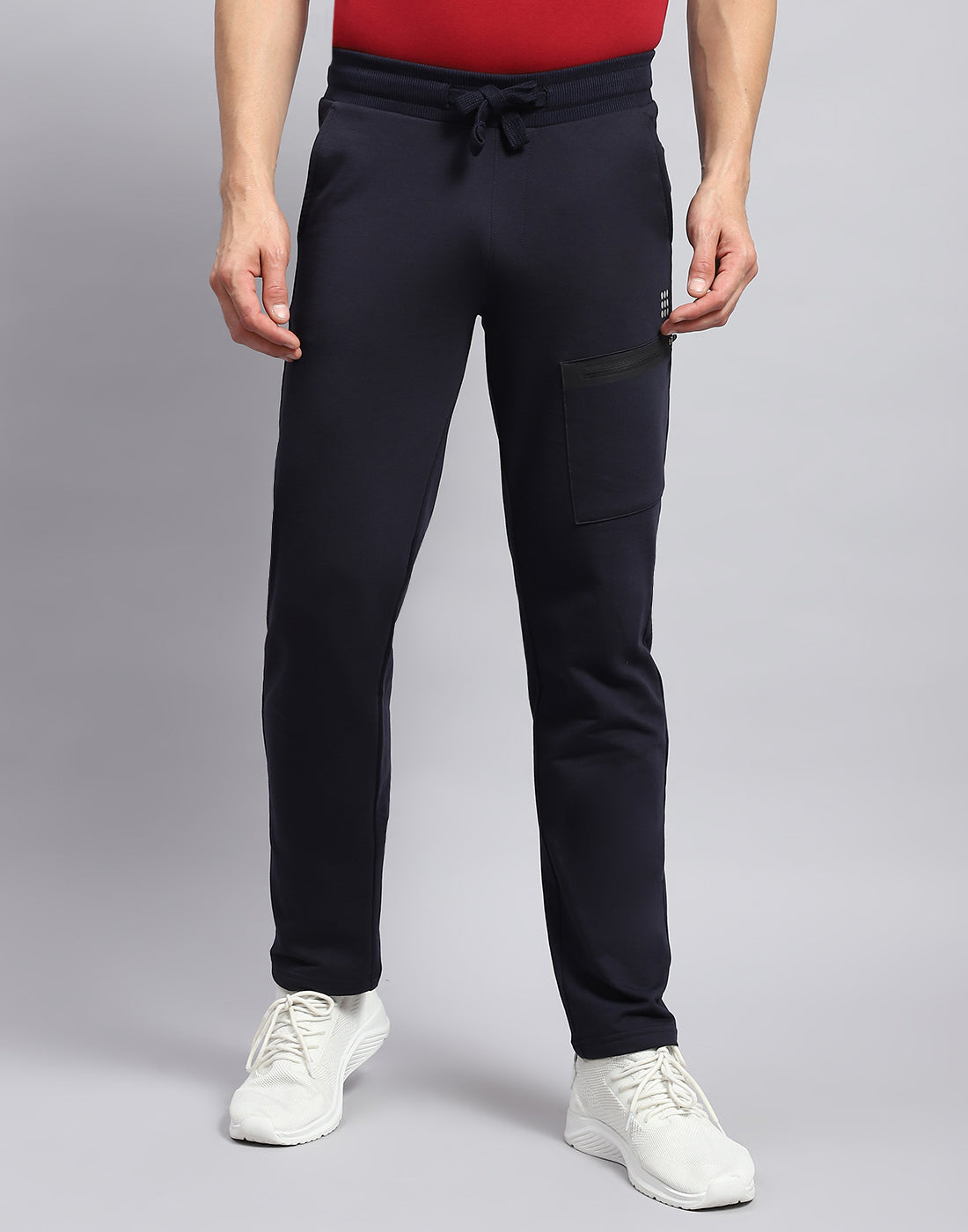 Men Navy Blue Solid Smart Fit Jogger