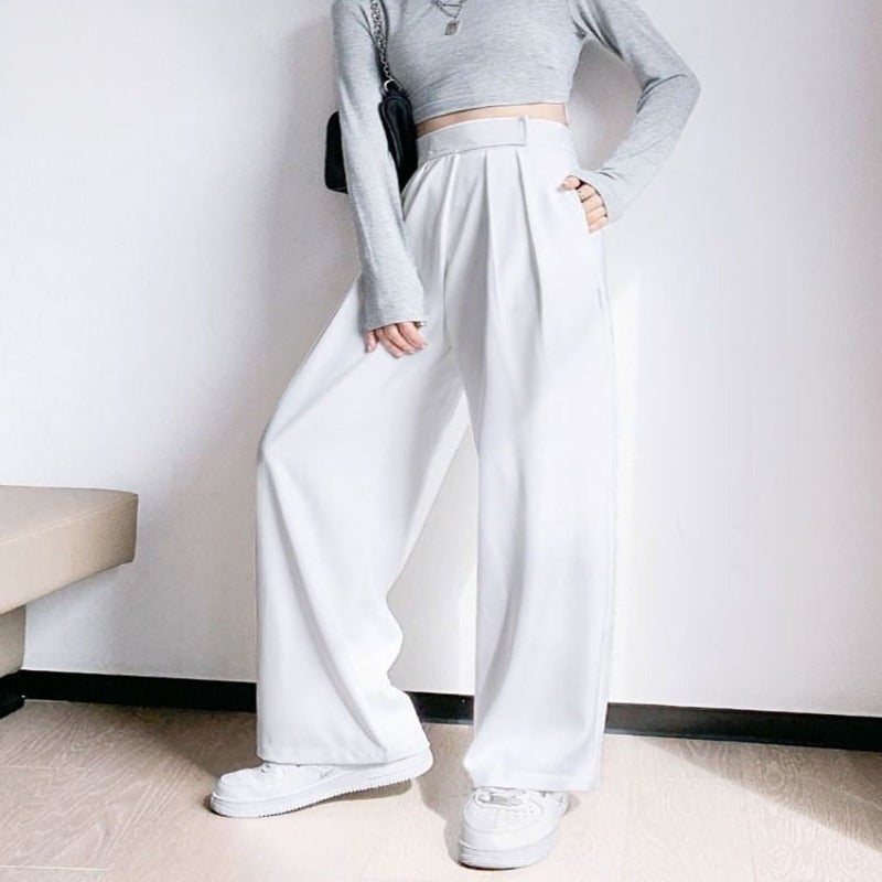 Women Wide Leg Classic Suit Pants
