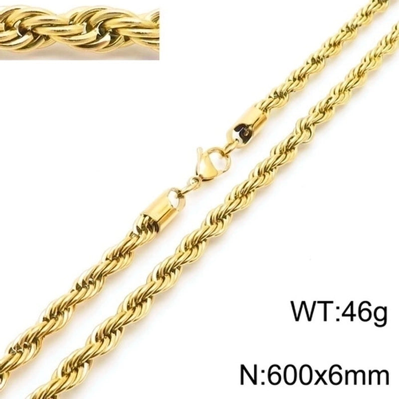 Casual Minimalist Solid Color 304 Stainless Steel 18K Gold Plated Plating Stainless Steel Necklaces