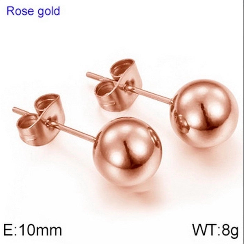 Geometric Titanium Steel No Inlaid 18K Gold Plated Earrings Ear Studs