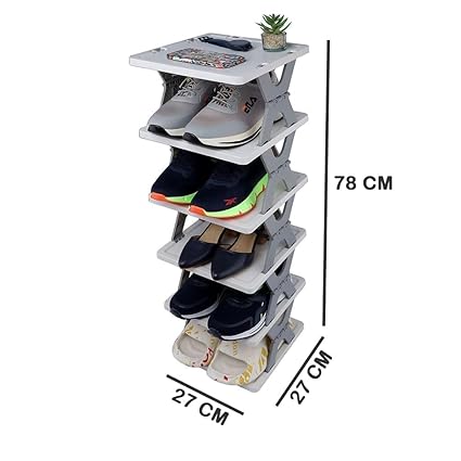 Foldable Shoe Rack . Plastic Vertical Shoe Holder