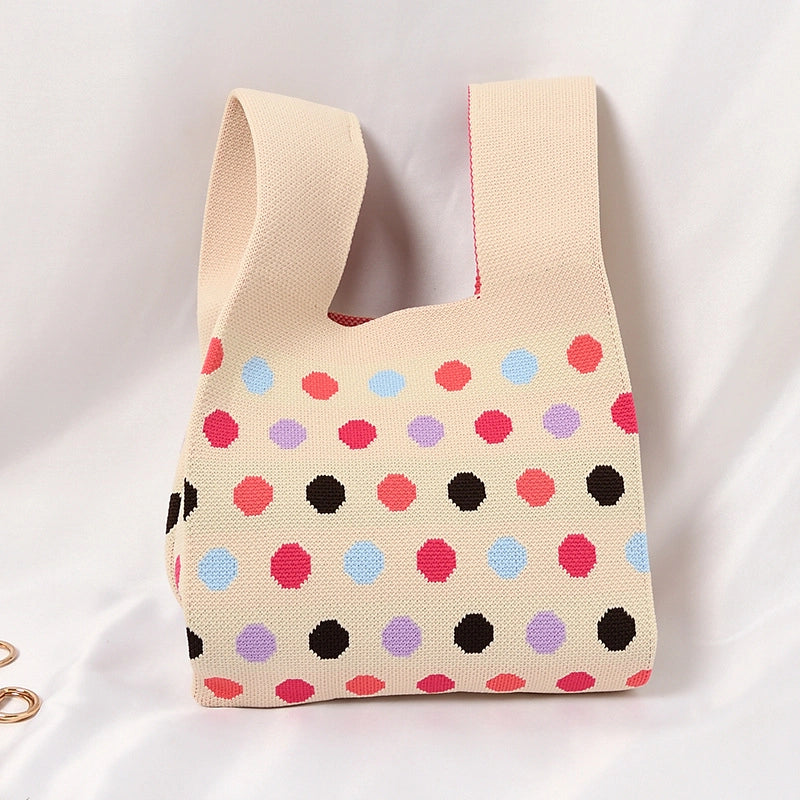 Women's Small Polyester Geometric Streetwear Open Tote Bag