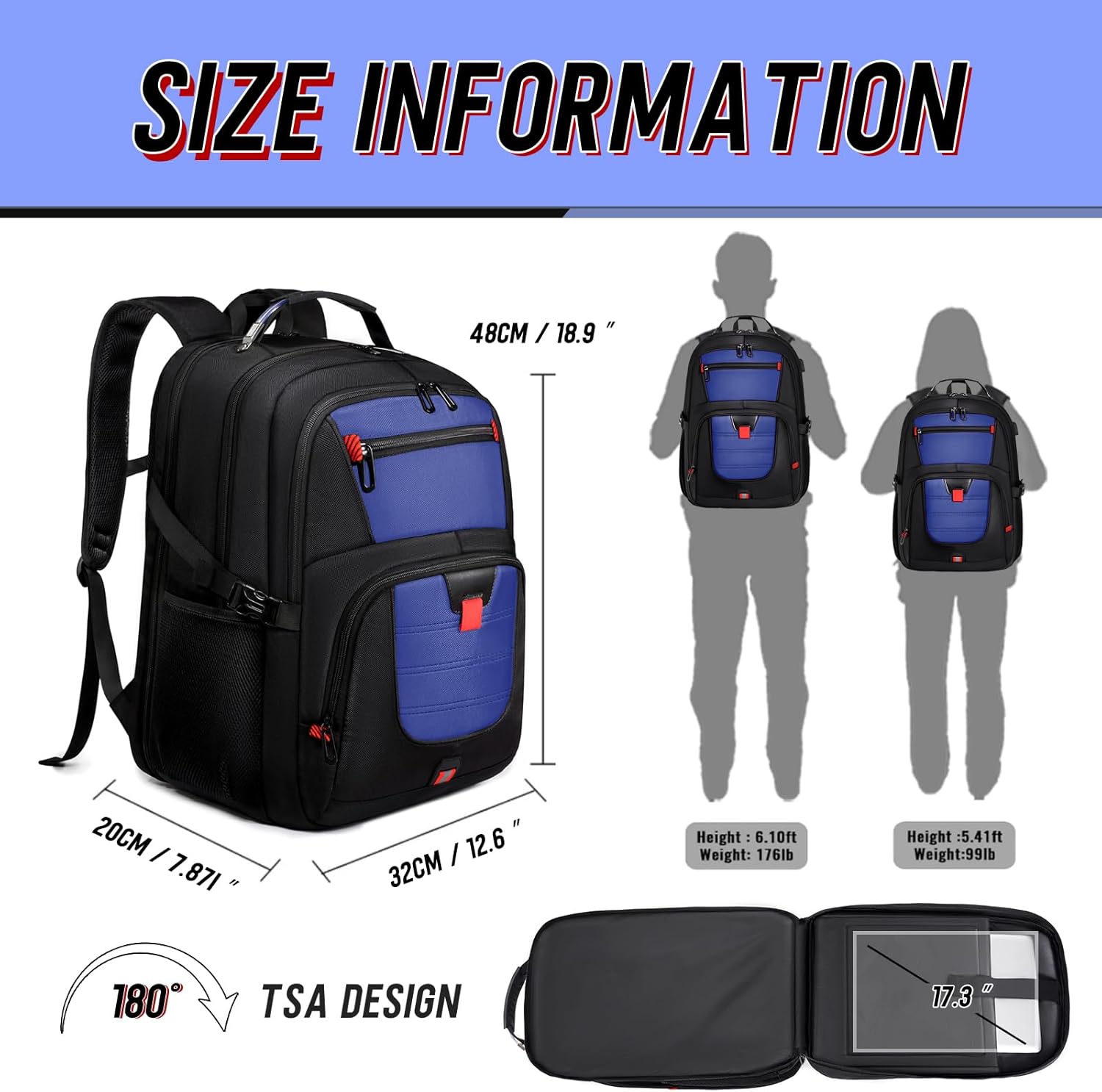 Z-MGKISS Travel Backpack, 50L Extra Large Travel Laptop backpack, Travel Backpack for Men Women with TSA Airline Approved Luggage Bussiness Backpack, Black