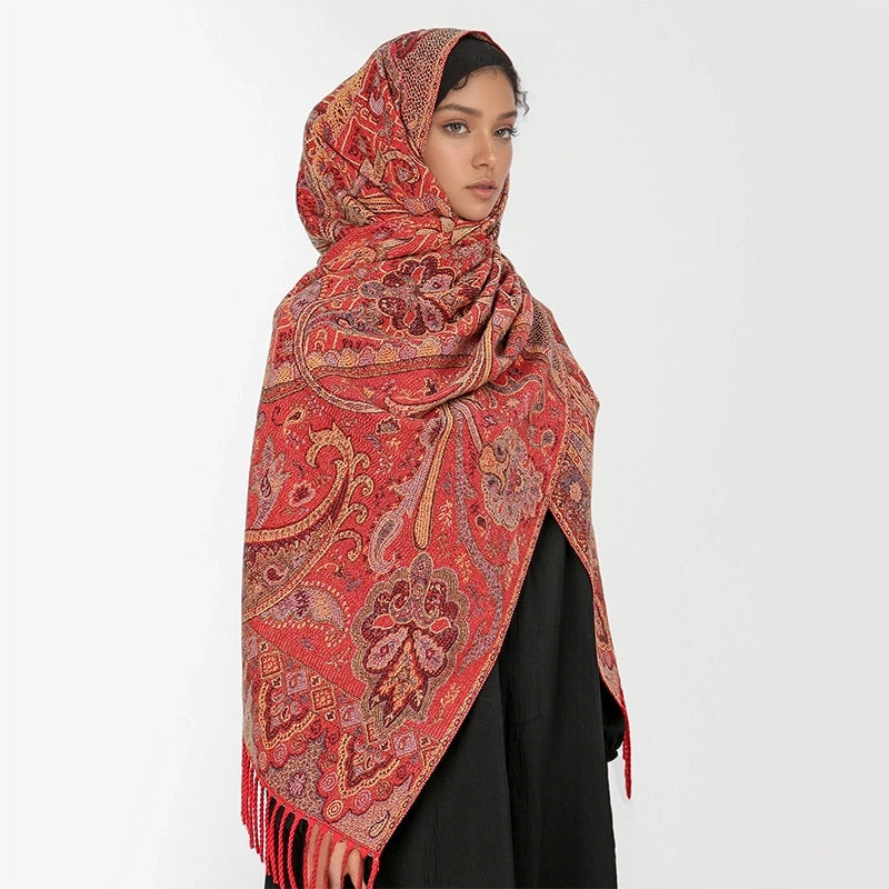 Women's Ethnic Style Minimalist Geometric Solid Color Polyester Scarf