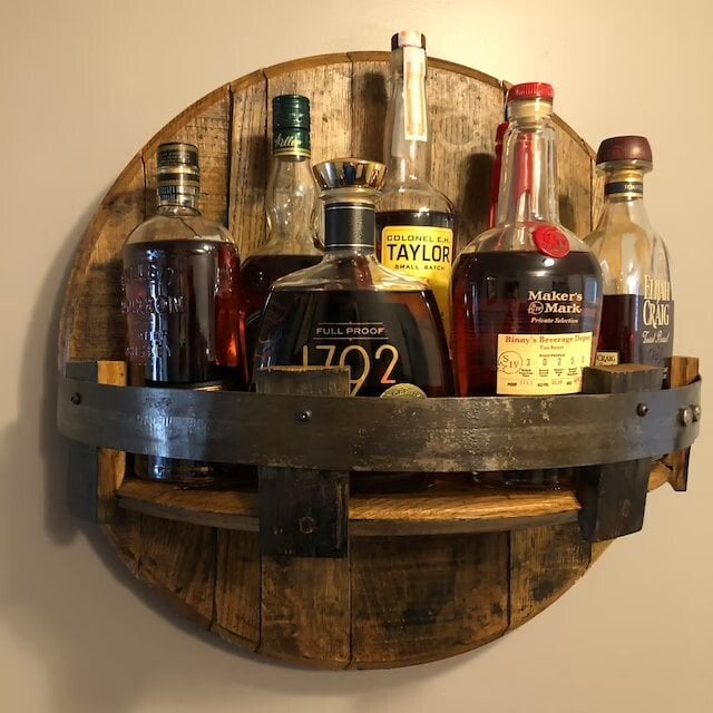 🔥HOT SALE🎉Bourbon whiskey barrel shelf 🍷