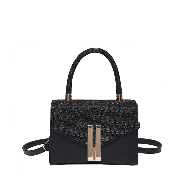Women's Medium Pu Leather Solid Color Basic Classic Style Square Flip Cover Crossbody Bag