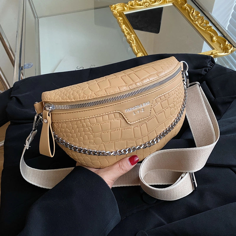 Women's Streetwear Solid Color Pu Leather Waist Bags