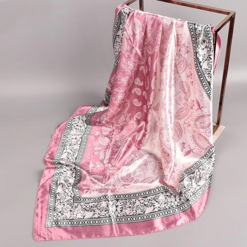 Women's Fashion Printing Satin Silk Scarves