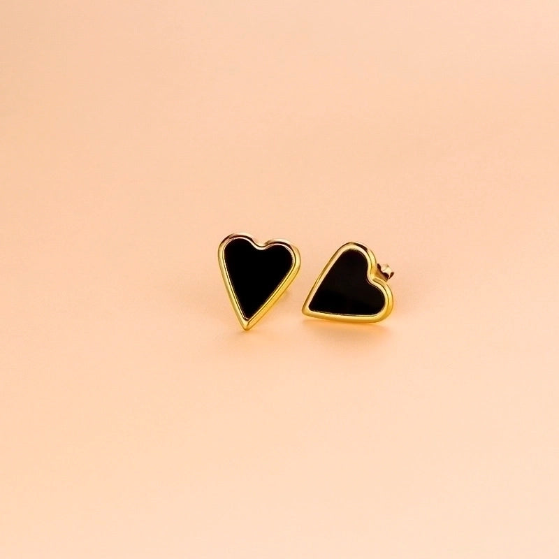 Fashion Heart Shape 304 Stainless Steel Shell 18K Gold Plated Gold Plated Stainless Steel Jewelry Sets