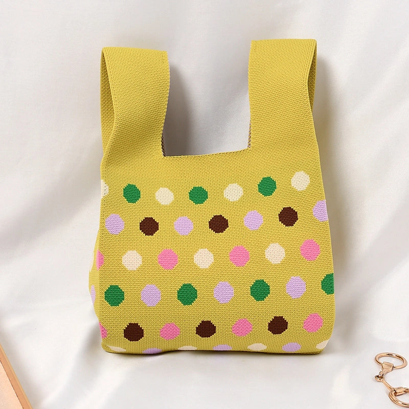 Women's Small Polyester Geometric Streetwear Open Tote Bag