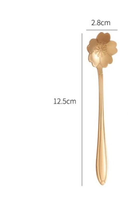 Casual Flower Stainless Steel Spoon