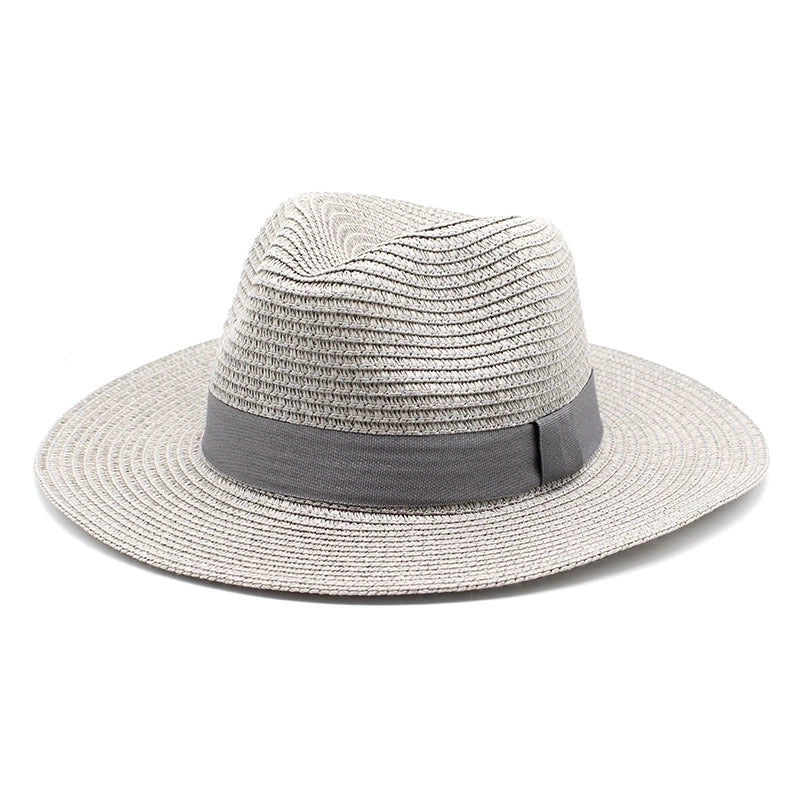 Unisex Minimalist Solid Color Flat Eaves Fedora Hat