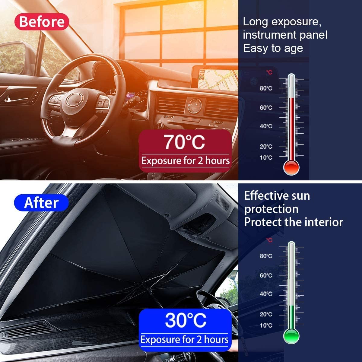 Car Windshield Sun Shade Umbrella