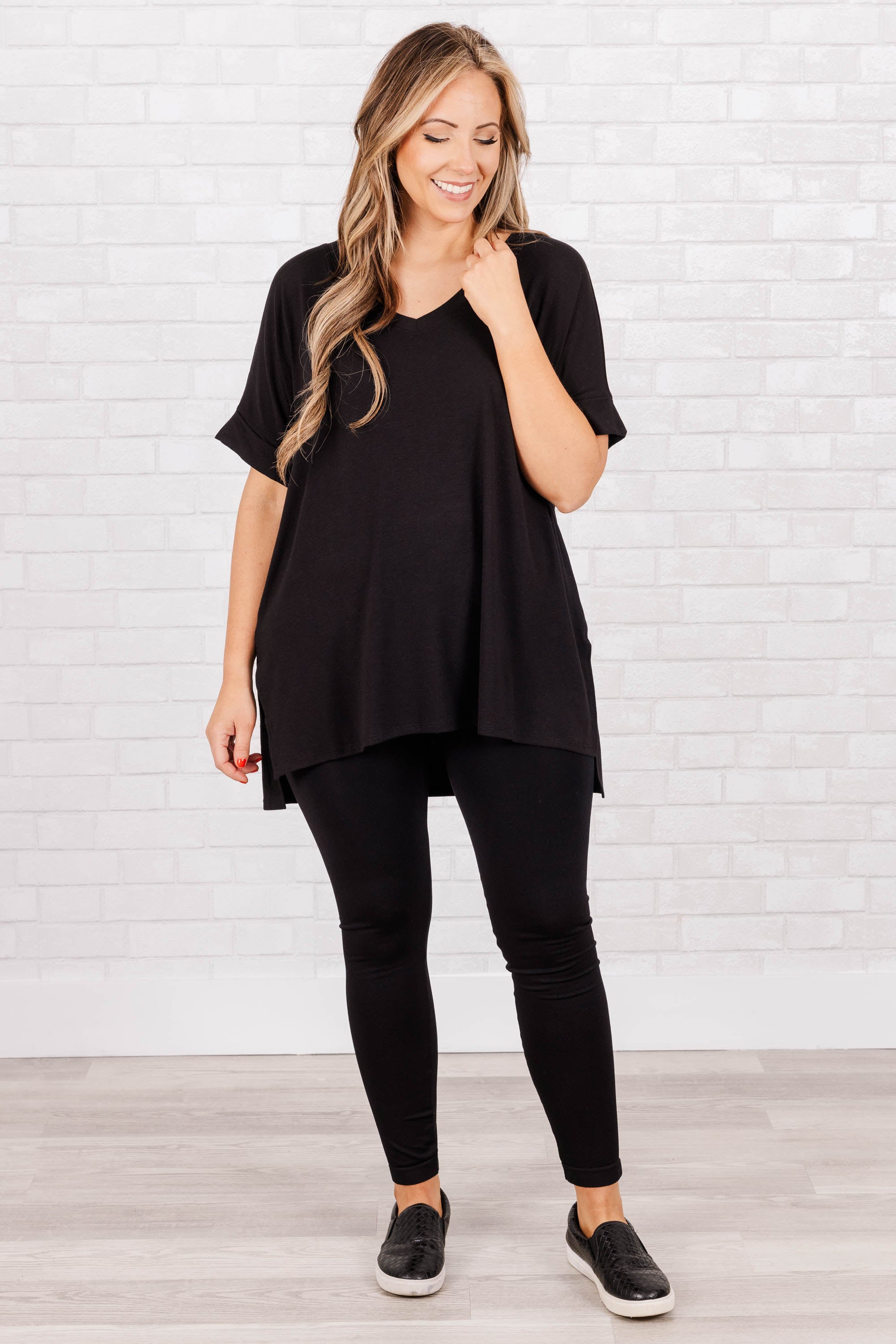 Comfy Travels Top. Black