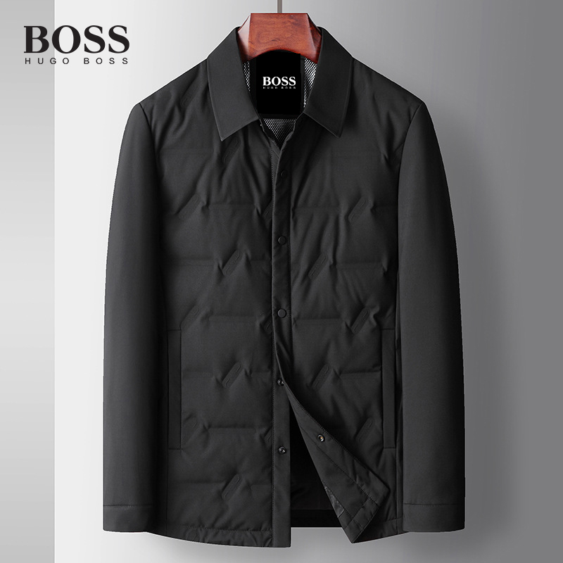 BOSS Luxury Men-s warm light and thin jacket with 90% white duck down content