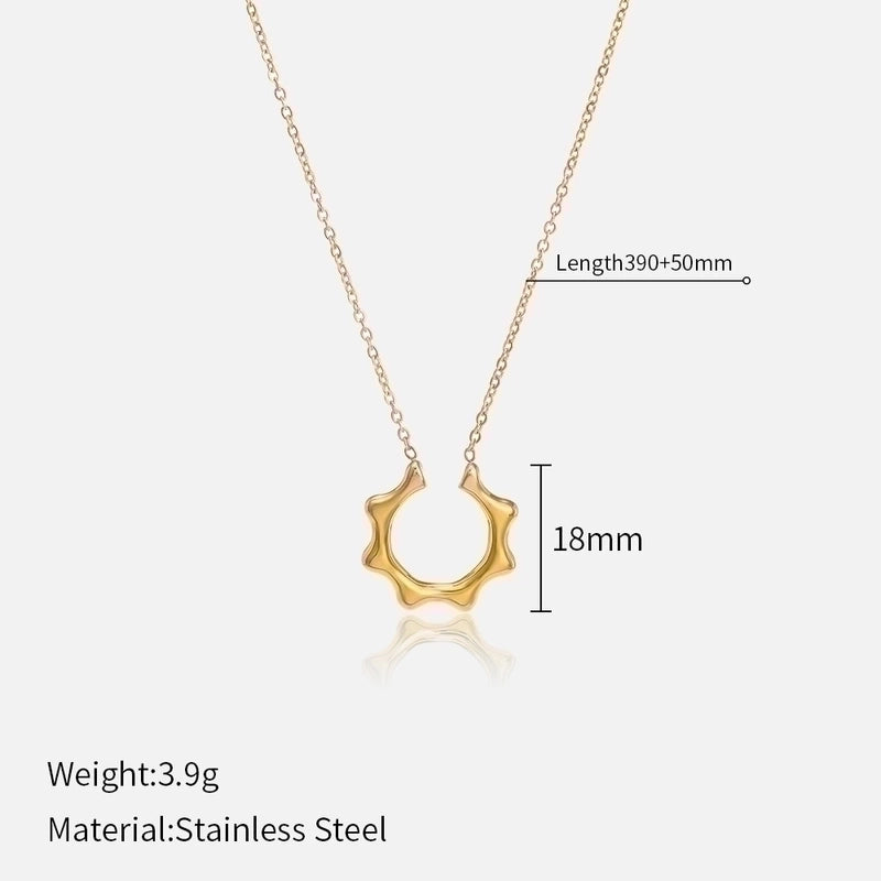 Retro Letter Star Moon 304 Stainless Steel Stainless Steel Necklaces