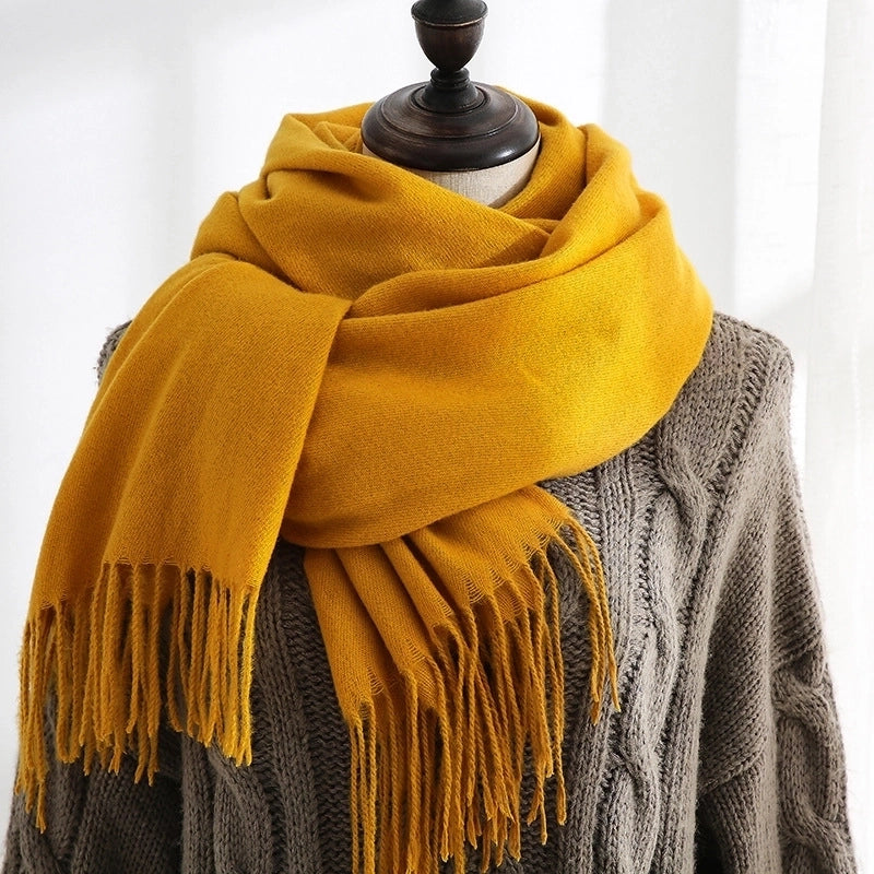Women's Minimalist Solid Color Imitation Cashmere Scarf