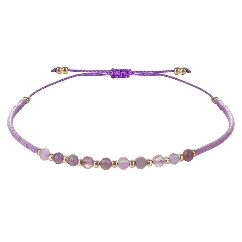 3 Pieces Minimalist Round Bead. Stone Beaded Bracelets