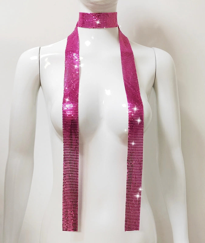 Unisex Shiny Solid Color Metal Sequins Solid Color Scarf