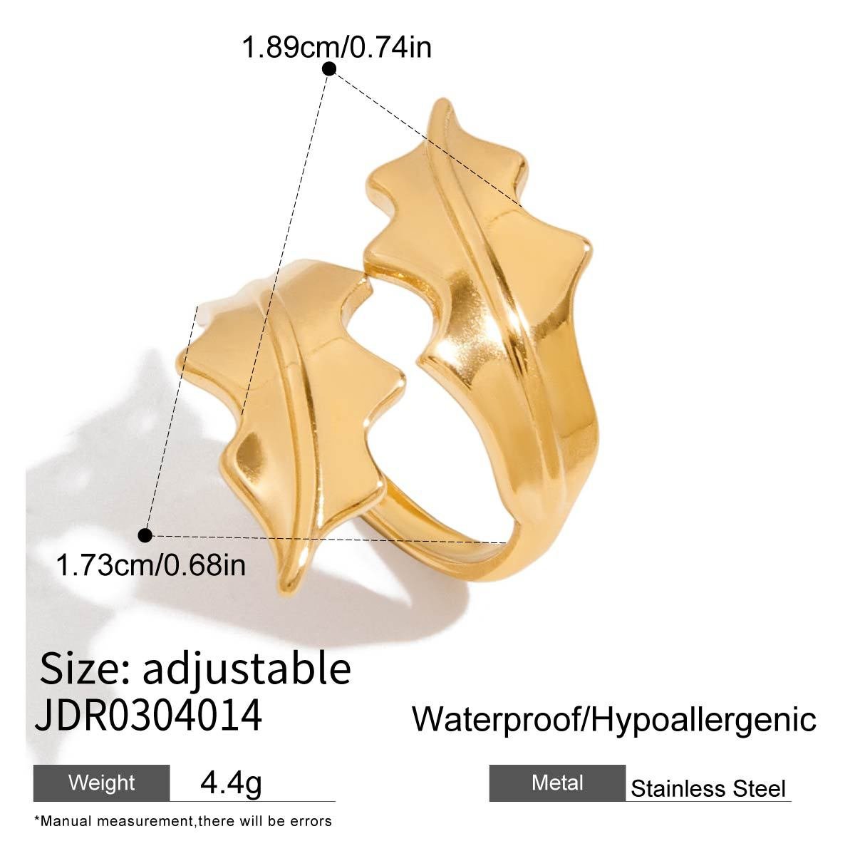Leaf Ring Titanium Steel Jewelry Hot-Selling Stainless Steel Rings