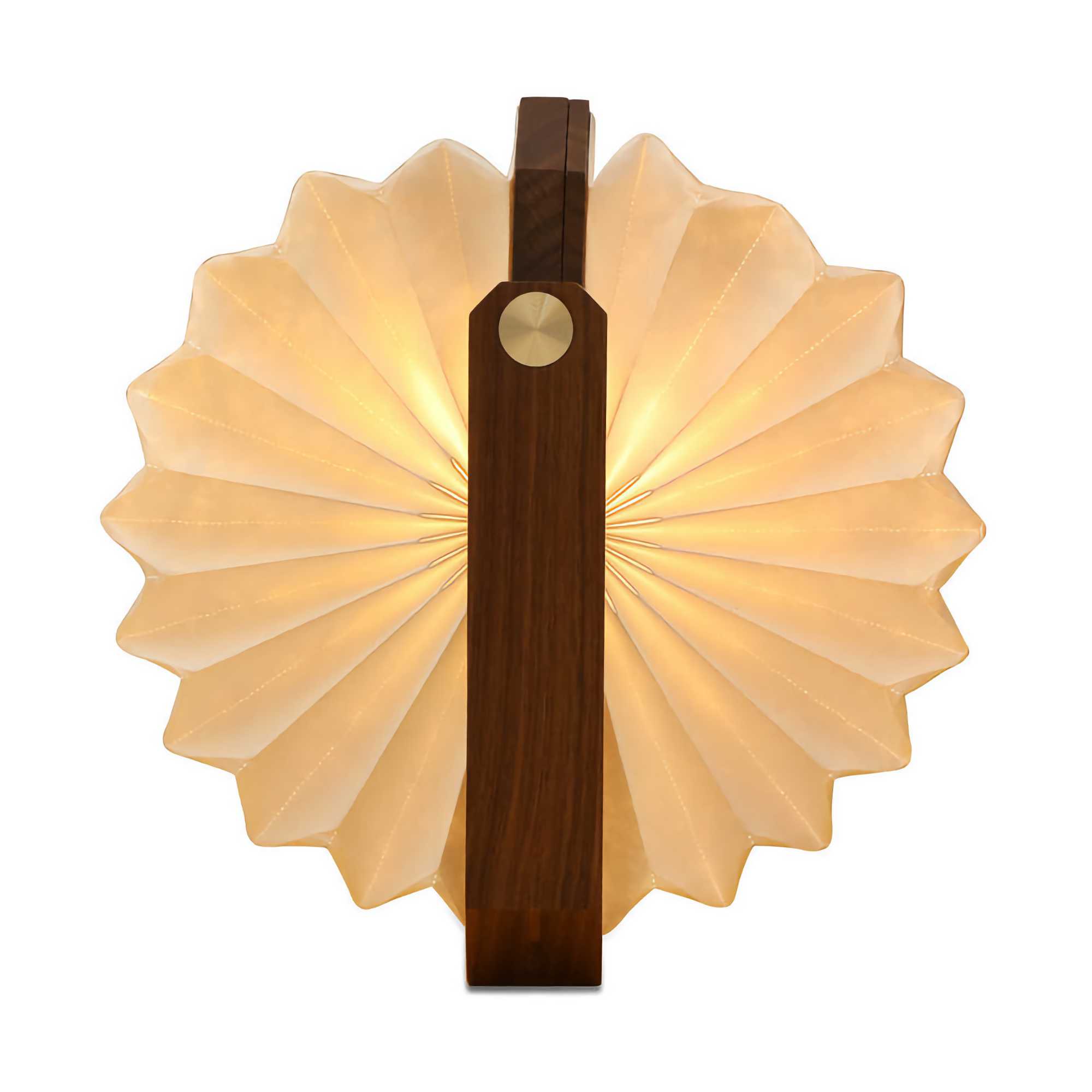 Gingko Smart Origami Lamp. American Walnut