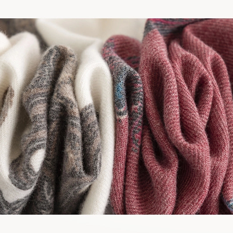 Women's Vintage Style Cashew Nuts Polyester Tassel Scarf
