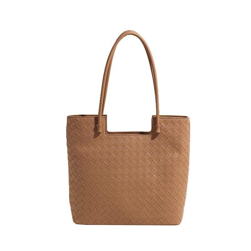 Women's Medium Pu Leather Solid Color Streetwear Square Zipper Tote Bag