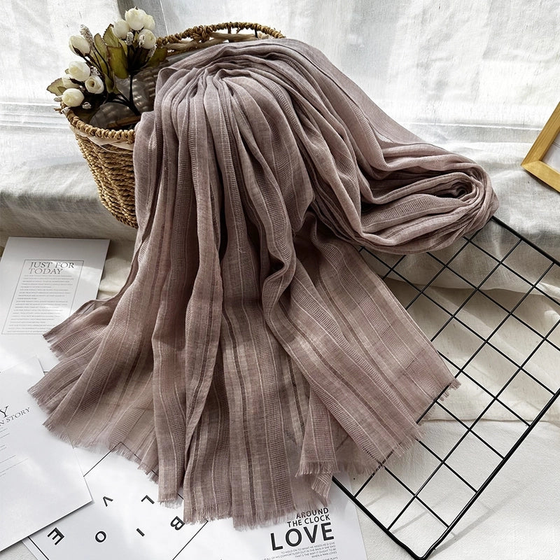 Unisex Retro Sweet Solid Color Artificial Cotton Scarf