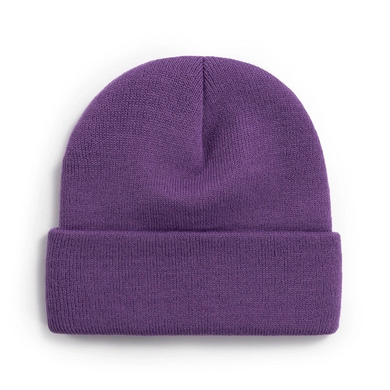 Unisex Minimalist Solid Color Eaveless Wool Cap