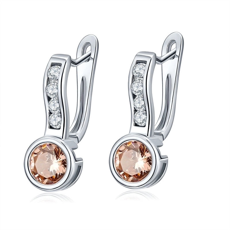 1 Pair IG Style Retro Minimalist Geometric Round Plating Inlay Copper Zircon K Gold Plated Ear Studs