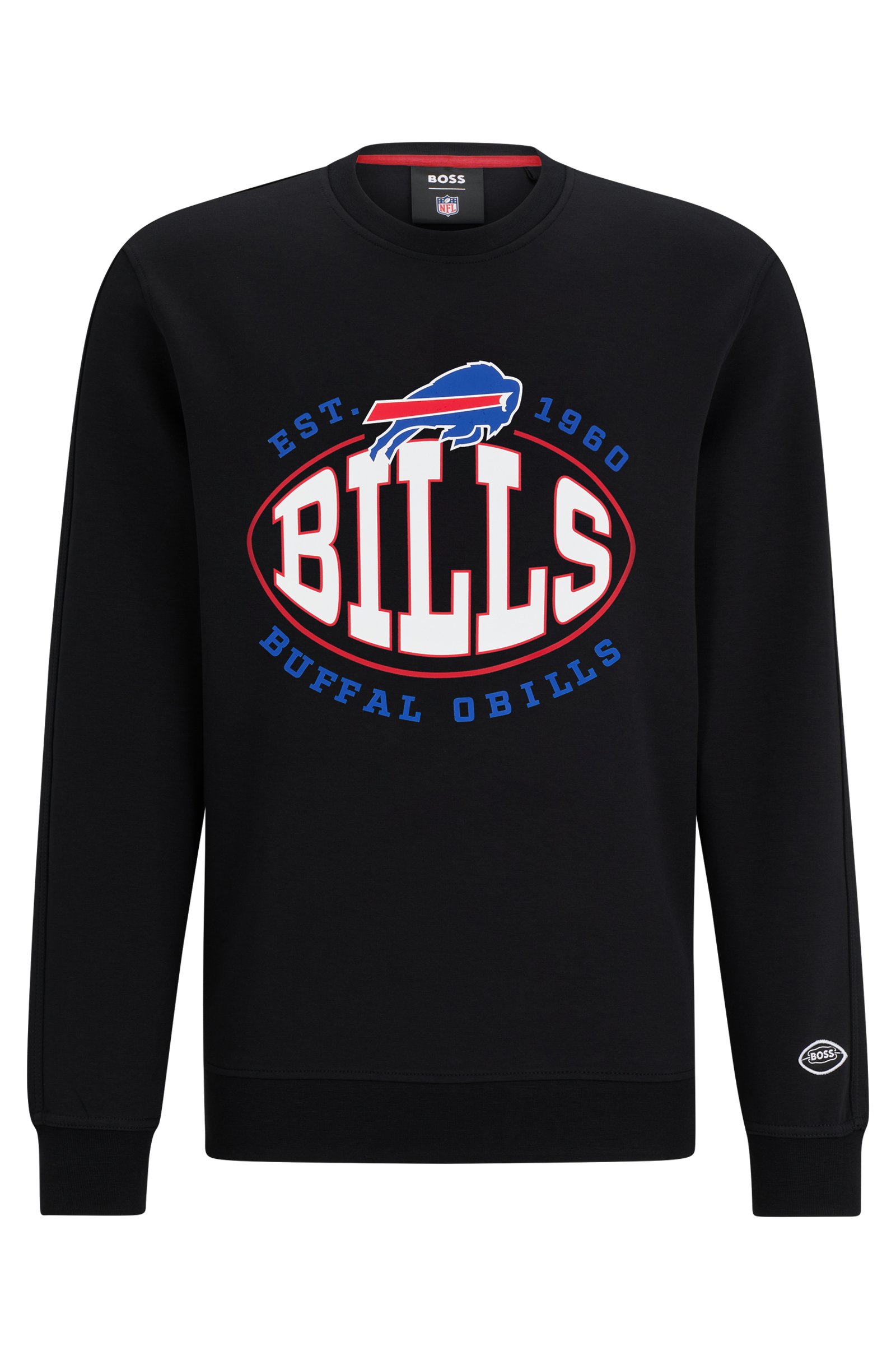 BOSS X NFL COTTON-BLEND SWEATSHIRT WITH COLLABORATIVE BRANDING