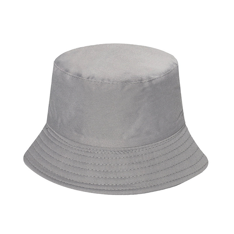 Unisex Minimalist Solid Color Sewing Flat Eaves Bucket Hat