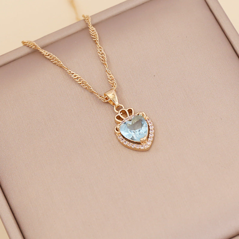 Women IG Style Heart Alloy Electroplating Necklaces