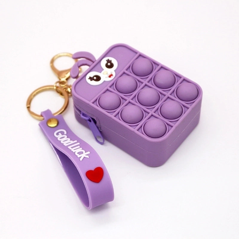 Unisex Fruit Silica Gel Zipper Coin Purses