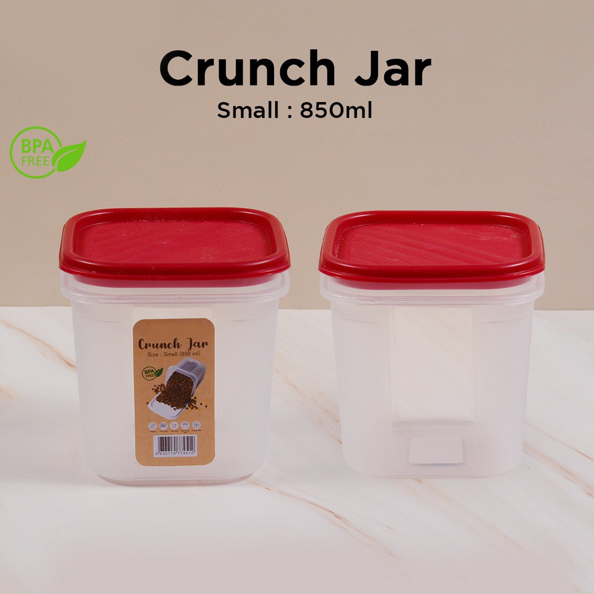 Multi-Purpose Air-Tight Crunch  Jar 850ML