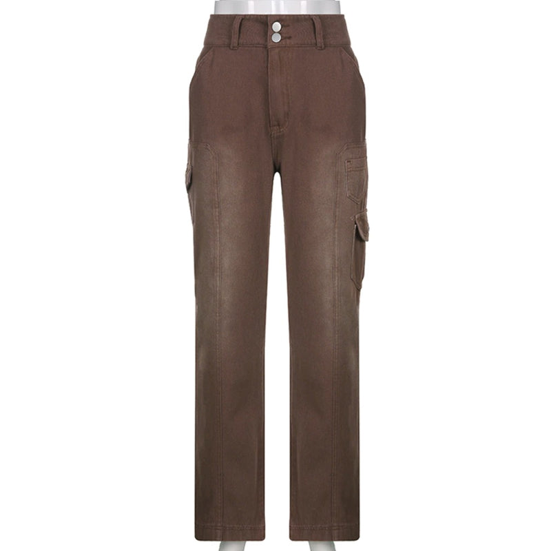 Patchwork Streetwear Baggy Jeans For Women