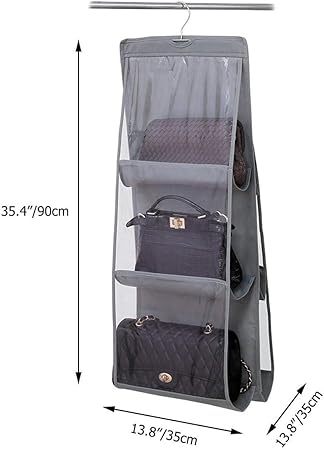 Wardrobe Hanging Bag organizer.  Handbag Storage
